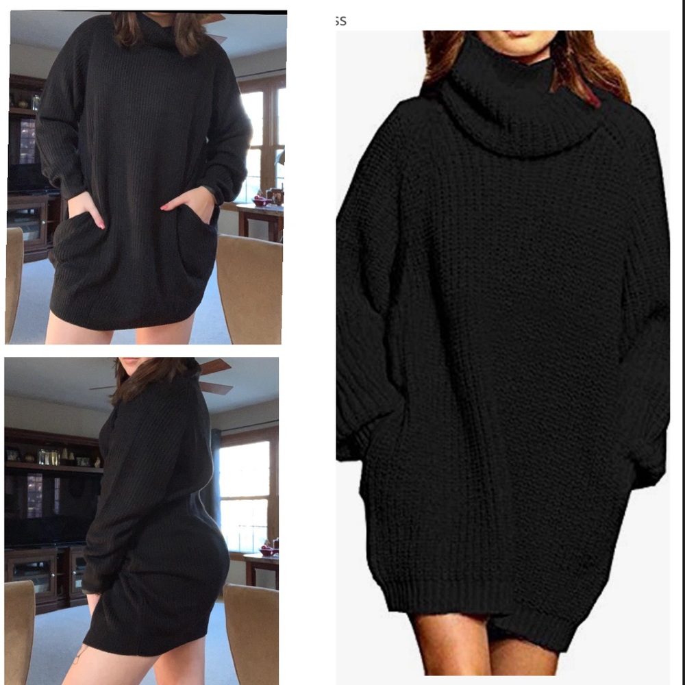PINK QUEEN: OVERSIZED PULLOVER SWEATER DRESS